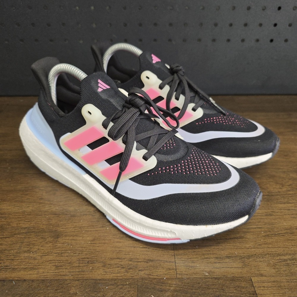 Adidas Ultraboost Light Running Womens 8.5M Black Lucid Pink Sneakers IE1764